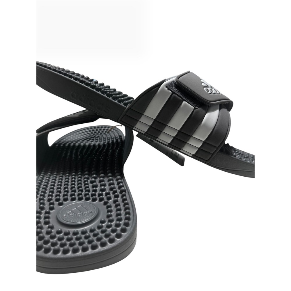 Adidas Adissage Men grey white Massage Slide Sandals F35580 Size 16 NWT